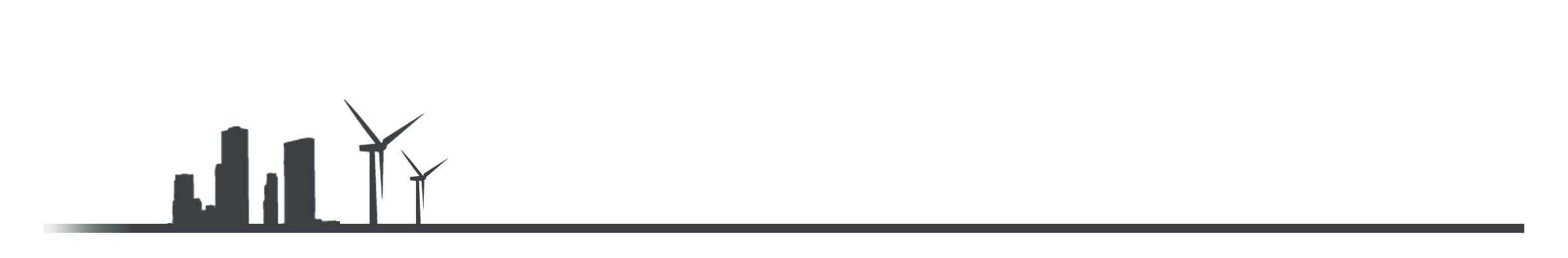 Partner for Rope Access, inspection and coating - Future Services Oostende Skyline with buildings and windmills representing the service areas of Future Services Oostende